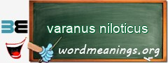 WordMeaning blackboard for varanus niloticus